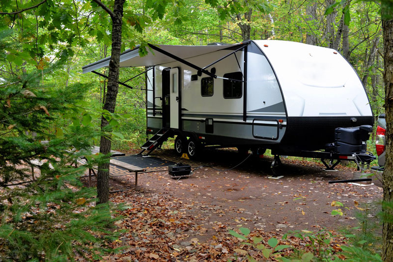 trailer from Camping World Holdings Inc. is expanding in Michigan through the acquisition of Hilltop RV Superstore in the Upper Peninsula. // Photo courtesy of Hilltop RV Superstore