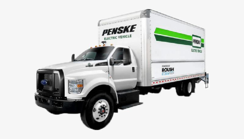 A model of the Penske Ford F-650, to pbe purchased from Roush CleanTech using Proterra's battery technology. // Courtesy of Proterra