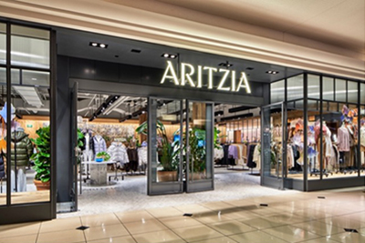 The exterior of the newly relocated and expanded Aritzia store at the Somerset Collection in Troy. // Courtesy of Aritzia