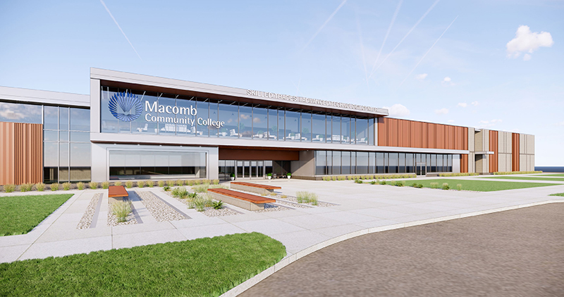 Macomb Community College started a $40 million renovation its Skilled Trade and Technology Center at its south campus in Warren. // Rendering Courtesy of Macomb Community College 