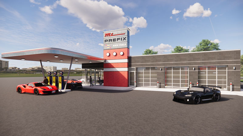 The 3,000-square-foot Performance Vehicle Service Center at M1 Concourse will be the only one of its kind inside of a private garage and track community. // Courtesy of M1 Concourse