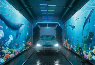 DYV in Detroit, a first-of-its-kind digital media and experiential advertising platform startup, has launched what it calls the world’s first immersive car wash experience.