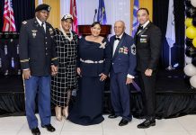 Honoring Our Heroes Gala 2025 Major Bob Tillman, Miranda Butler Tillman, LaKesha Hancock, Bill Welborne, CPO Mark Ri