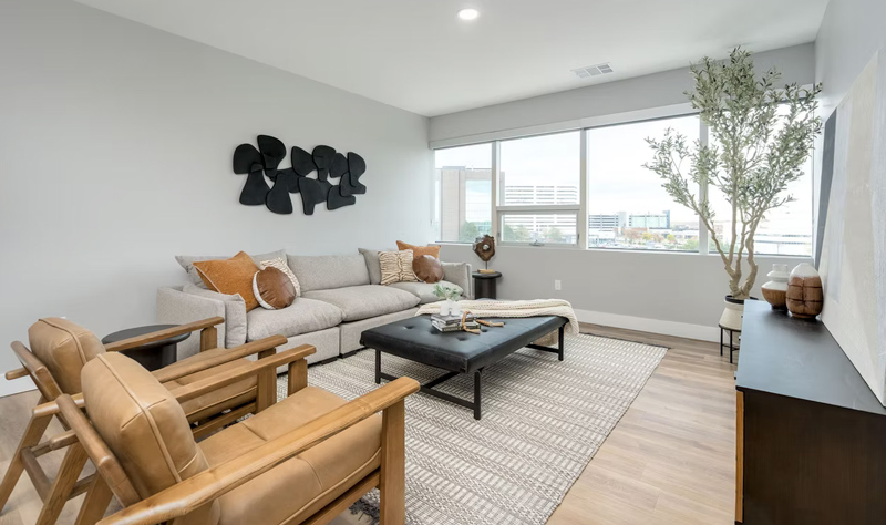 A former office building in Troy has been transformed into Lindsey Living Apartments, a new residential community offering 62 residences.