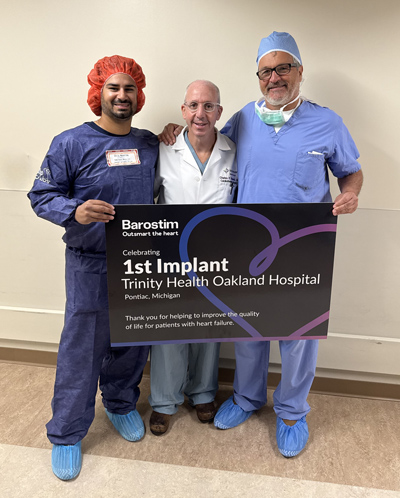 Trinity Health Oakland First in Michigan to Use New Device to Treat Heart Failure...