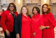 Go Red for Women 2026 Kelli Sadler, Jessica Lannon, Tiffany Albert, Kristi Stepp